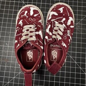 Vans x Harry Potter Toddler Shoes‎ Burgundy Canvas Sneakers Size 7.5